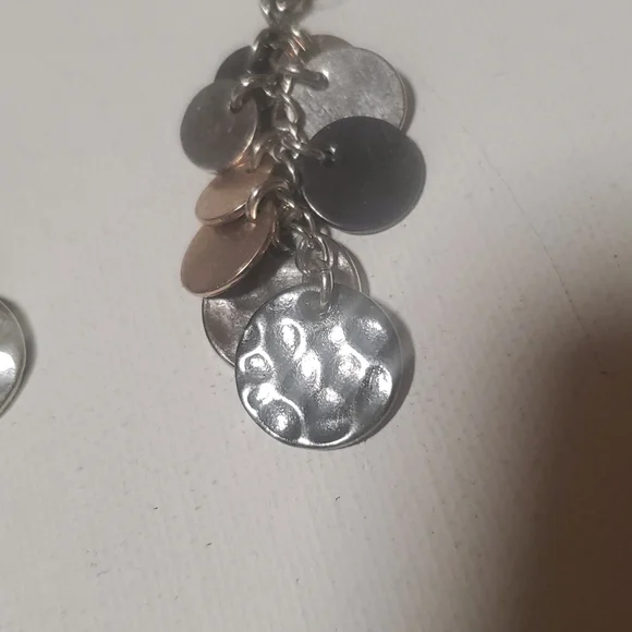 Silver post dangle earrings - Picture 3 of 4